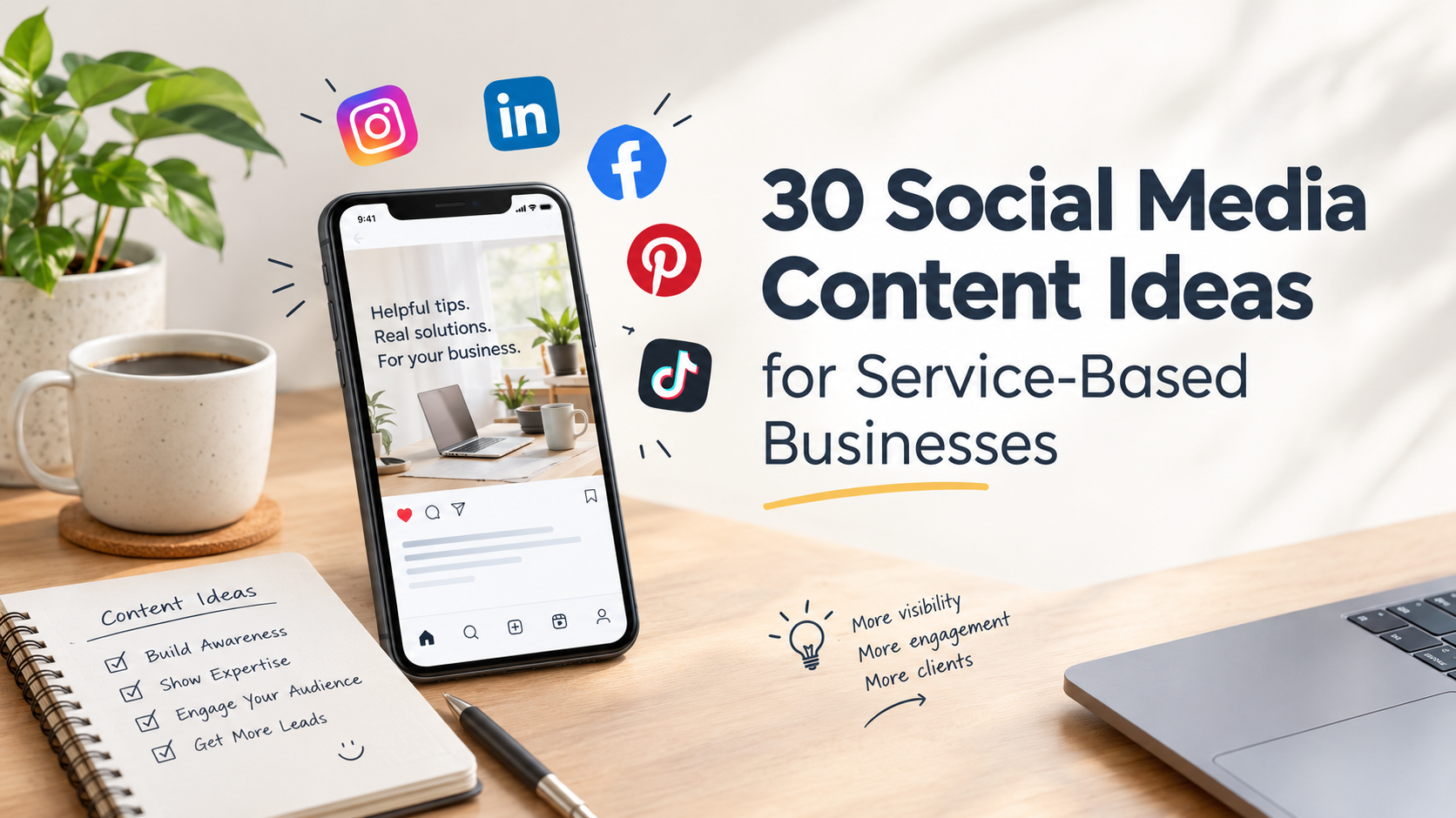 30 Social Media Content Ideas for Service-Based Businesses