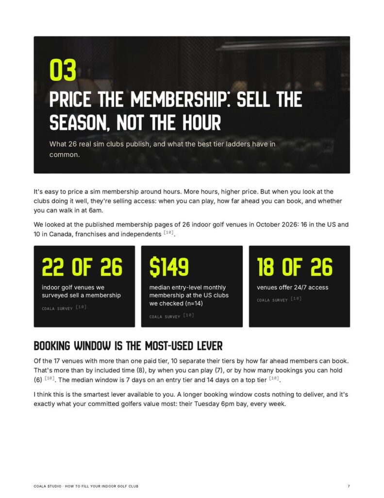 The membership pricing chapter